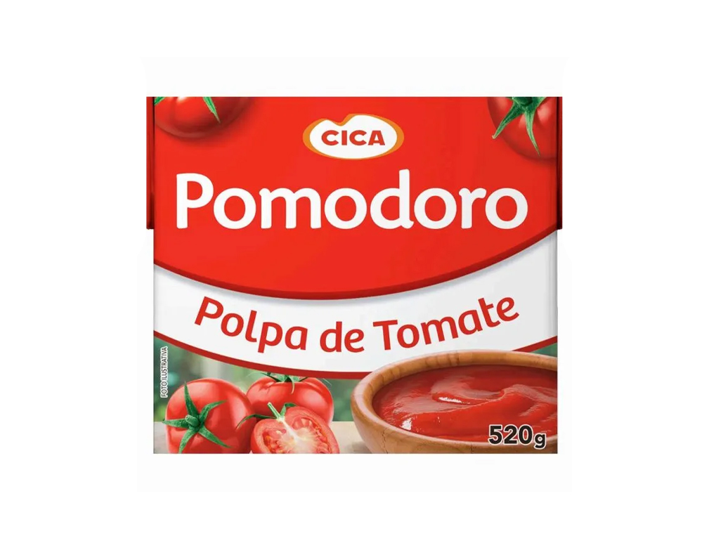 POLPA DE TOMATE POMODORO 520 G (CX 12 UN)